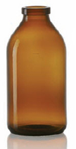 500 ml infuusflacon, amber, type 2 geblazen glas